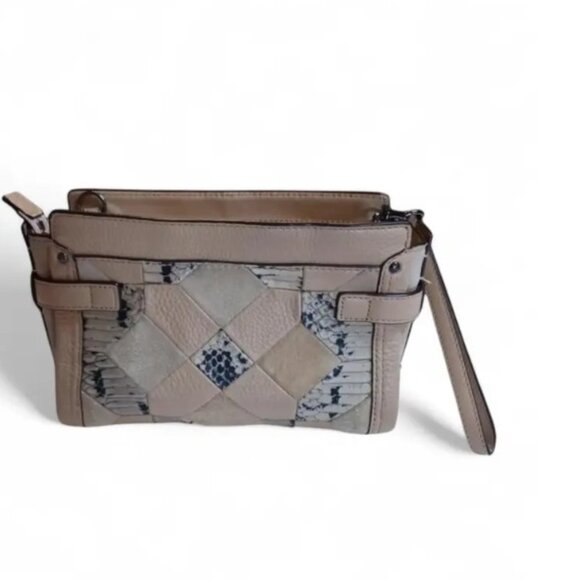 Coach Swagger Patchwork Crossbody – Beechwood Leather, Suede & Snake Embossed - Picture 4 of 9